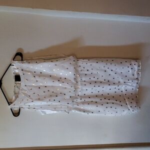 Bisou Bisou | White Sleeveless Midi Dress with Gold Stars | 4 | NWOT
